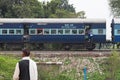 Train Halt in Rural India Royalty Free Stock Photo